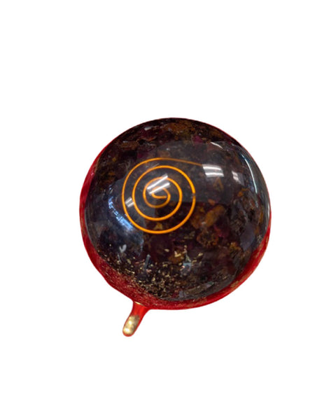 Garnet Orgonite Crystal Ball