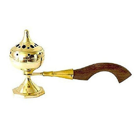 Buy Brass Burner with Wooden Handle (Small)