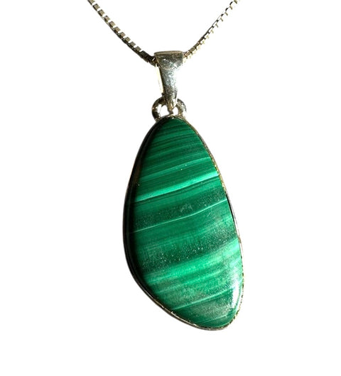 Necklace- Malachite (Organic Shape)