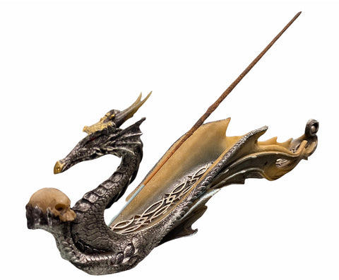 Incense Burner- Dragon Holding Skull