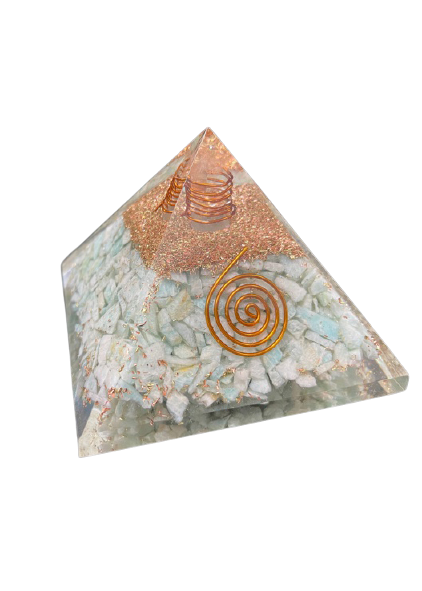 Orgonite Pyramid (Rose quartz, amethyst and clear quartz)