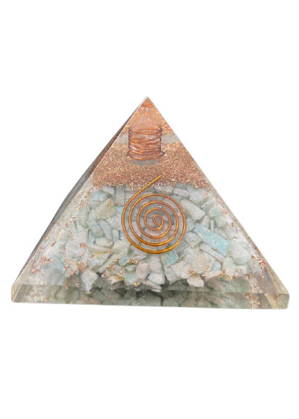 Orgonite Pyramid (Rose quartz, amethyst and clear quartz)