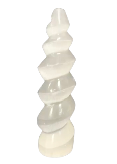 Spiral Tower (White Selenite)