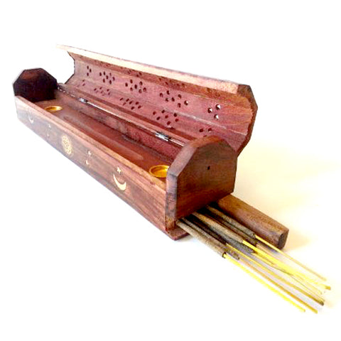 Wooden Coffin Incense holder