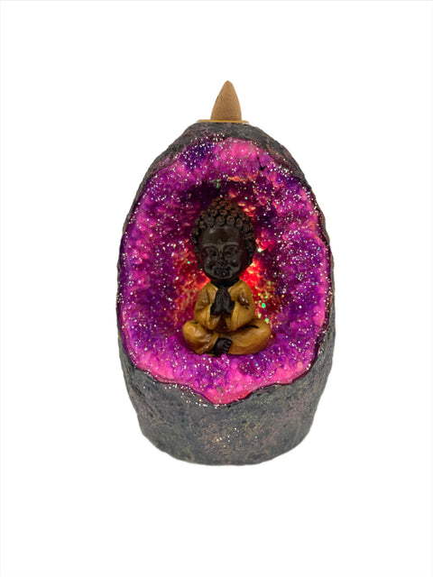 Backflow Incense Burner- Buddha in Crystal Cave