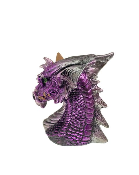 Backflow Incense Burner- Purple Dragon Head