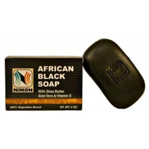 African Black Soap with Shea Butter, Aloe Vera and Vitamin E